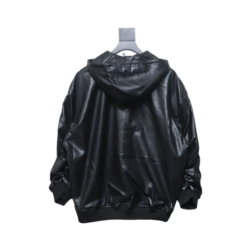 Adidas XFEIFEI RUAN Leather Track Jacket Hoodie Black