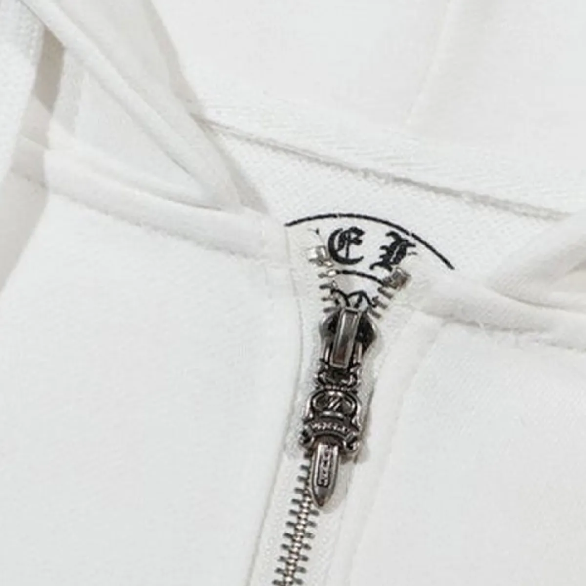 Chrome Hearts Multicolor Sleeve Zip Hoodie Black/White