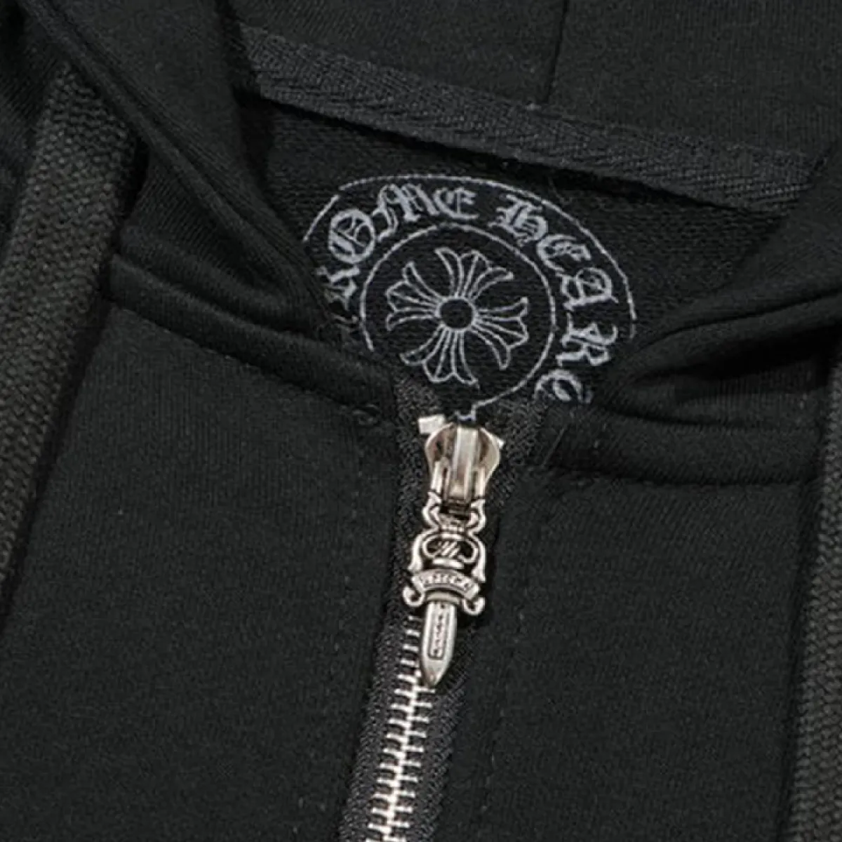Chrome Hearts Multicolor Sleeve Zip Hoodie Black/White