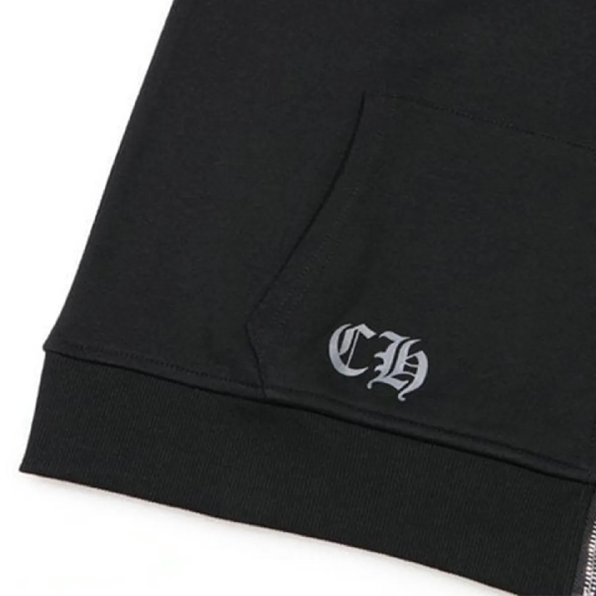 Chrome Hearts Multicolor Sleeve Zip Hoodie Black/White