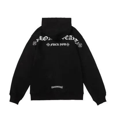 Chrome Hearts Shoulder Logo Zipper Hoodie Black 02