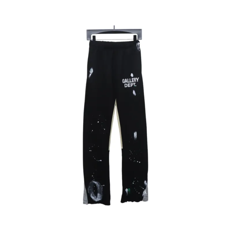 Gallery Dept Graffiti Splatter Sweatpants Black