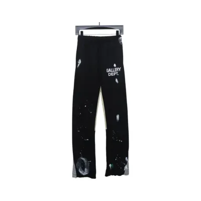 Gallery Dept Graffiti Splatter Sweatpants Black 01
