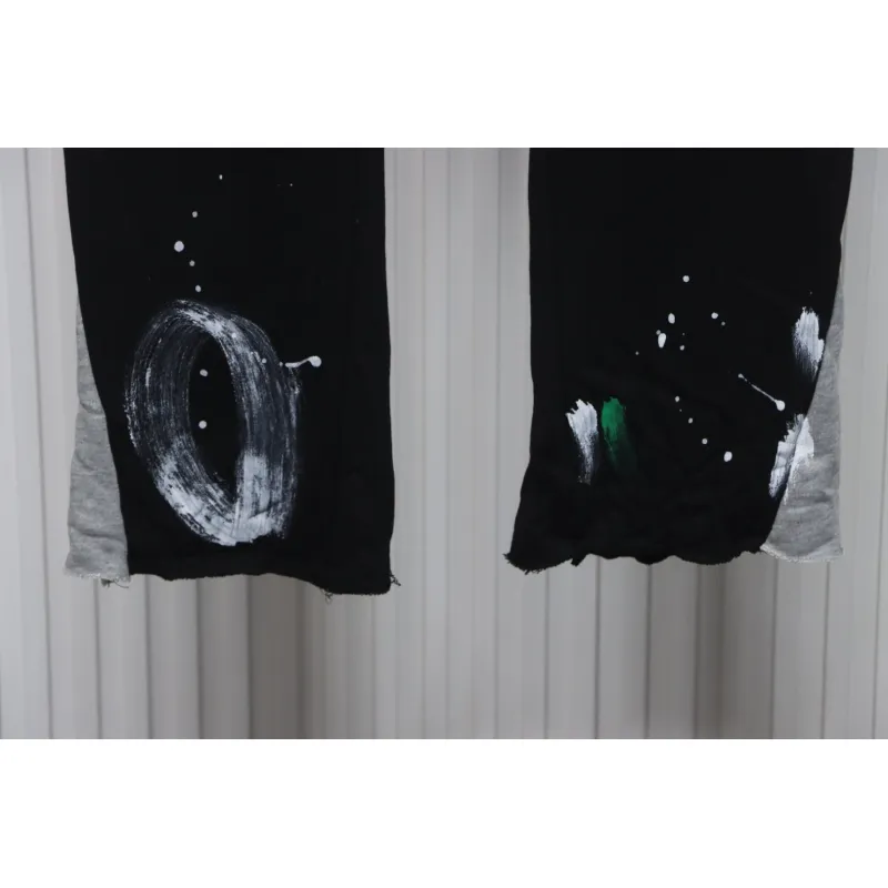 Gallery Dept Graffiti Splatter Sweatpants Black