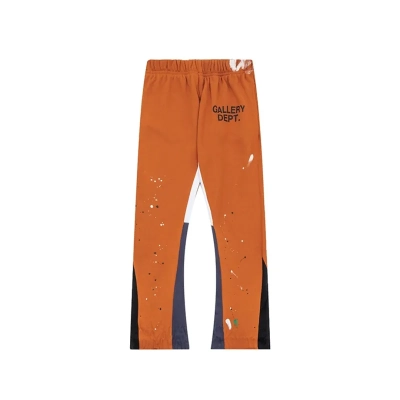 Gallery Dept. Painted Flare Sweat Pants Orange-Blue Patchwork 01