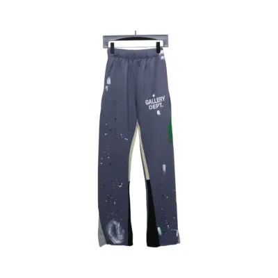 Gallery Dept Graffiti Splatter Sweatpants Dark Gray 01