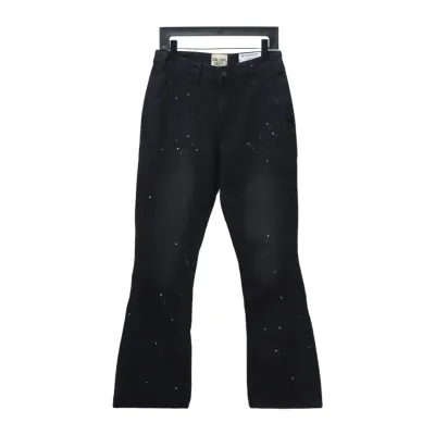 Gallery Dept Rhinestone-Studded Flared Black Jeans 01