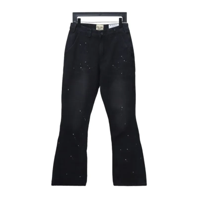 Gallery Dept Rhinestone-Studded Flared Black Jeans 01