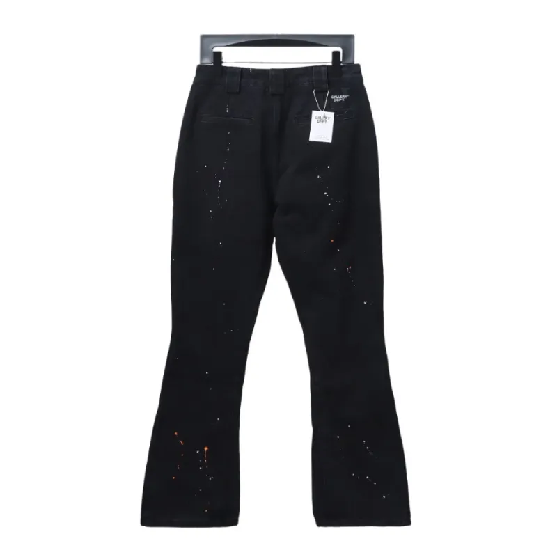 Gallery Dept Rhinestone-Studded Flared Black Jeans