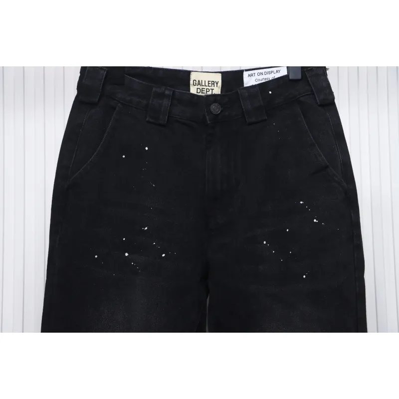 Gallery Dept Rhinestone-Studded Flared Black Jeans