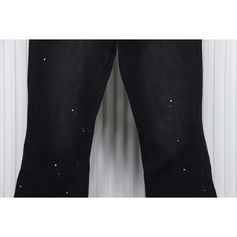 Gallery Dept Rhinestone-Studded Flared Black Jeans