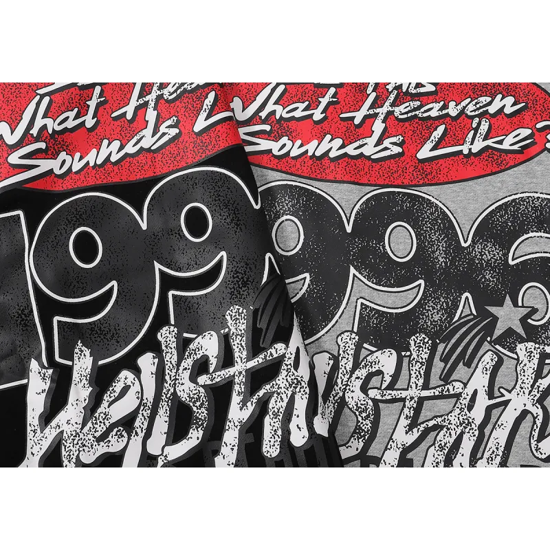 Hellstar Hoodie 'Is This What Heaven Sounds Like 1996' Black/Gray