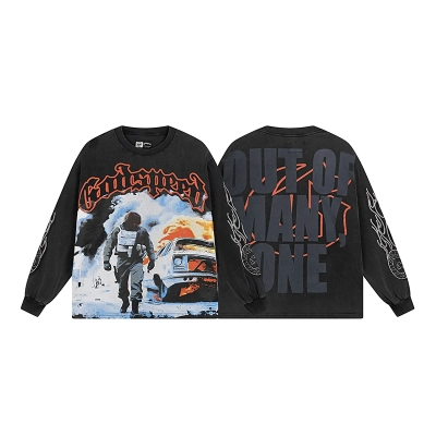 Godspeed Khaos Long Sleeve T-Shirt #1098 Black Wash 01