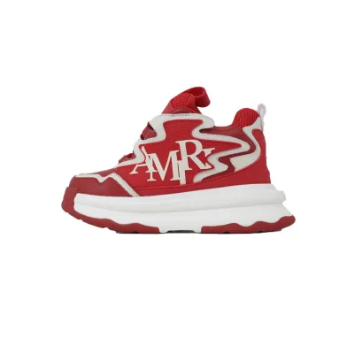 Amiri Platform Elevated Lace-Up Sneakers Red 01