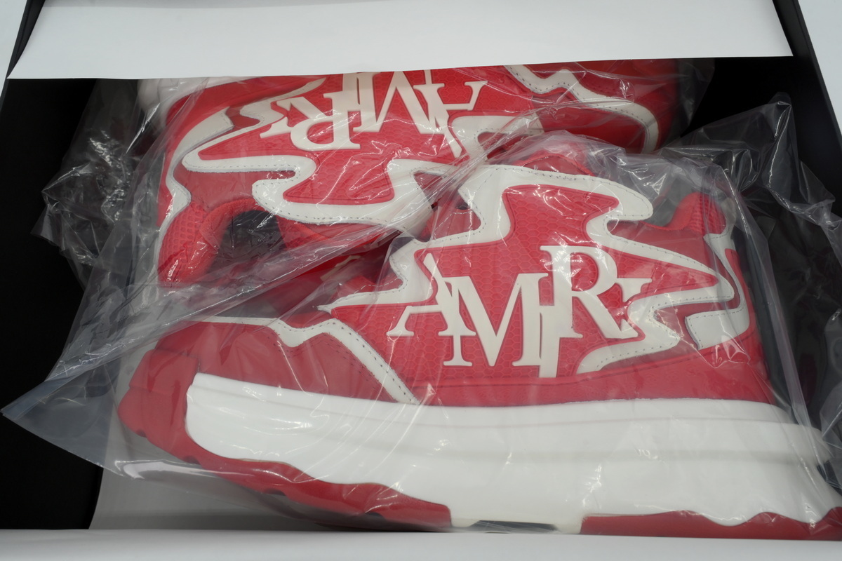 Amiri Platform Elevated Lace-Up Sneakers Red