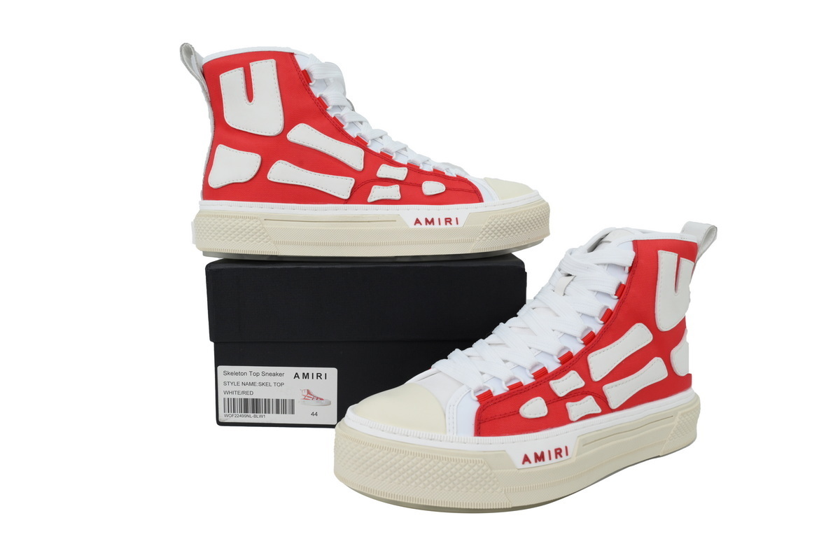 Amiri Skel Court High White And Red