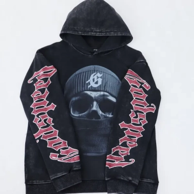 Godspeed Balaclava Szn Hoodie #5535 Washed Black 02