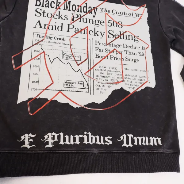 Godspeed Black Monday Hoodie #5537 Washed Black/Red