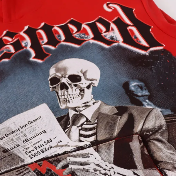 Godspeed Black Monday Hoodie #5537 Washed Black/Red