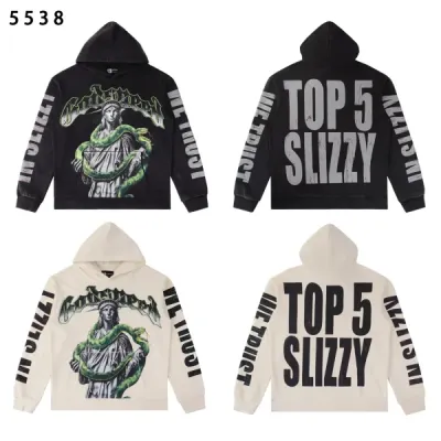 Godspeed Top 5 Slizzy VVS Hoodie #5538 Washed Black/Apricot 01