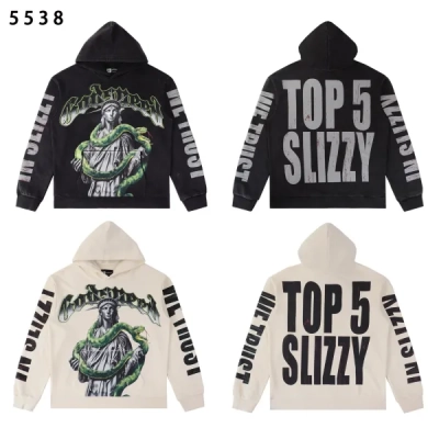 Godspeed Top 5 Slizzy VVS Hoodie #5538 Washed Black/Apricot 01