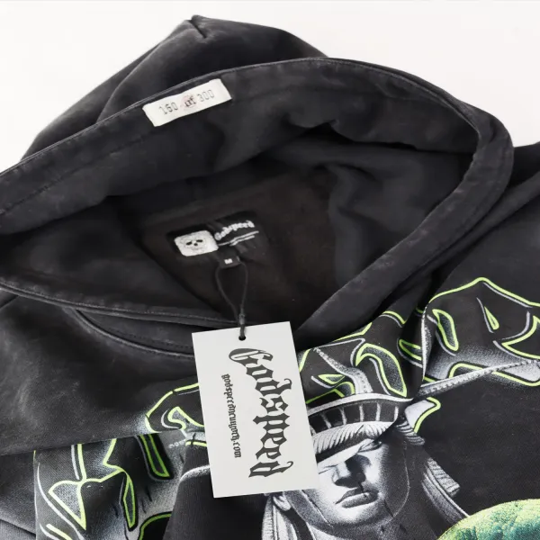 Godspeed Top 5 Slizzy VVS Hoodie #5538 Washed Black/Apricot