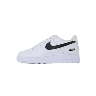 Nike Supreme x Air Force 1 Low 'Box Logo - White Black CU9225-102 01