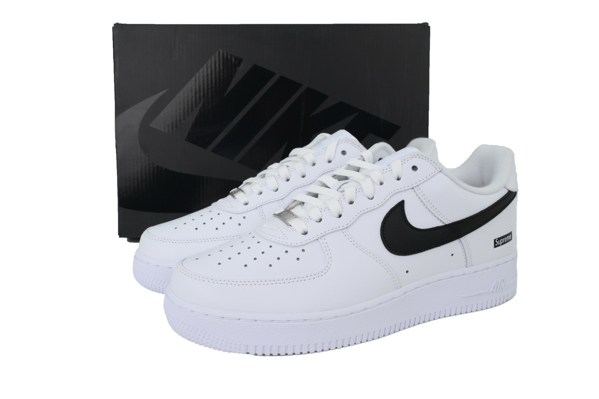 Nike Supreme x Air Force 1 Low 'Box Logo - White Black CU9225-102