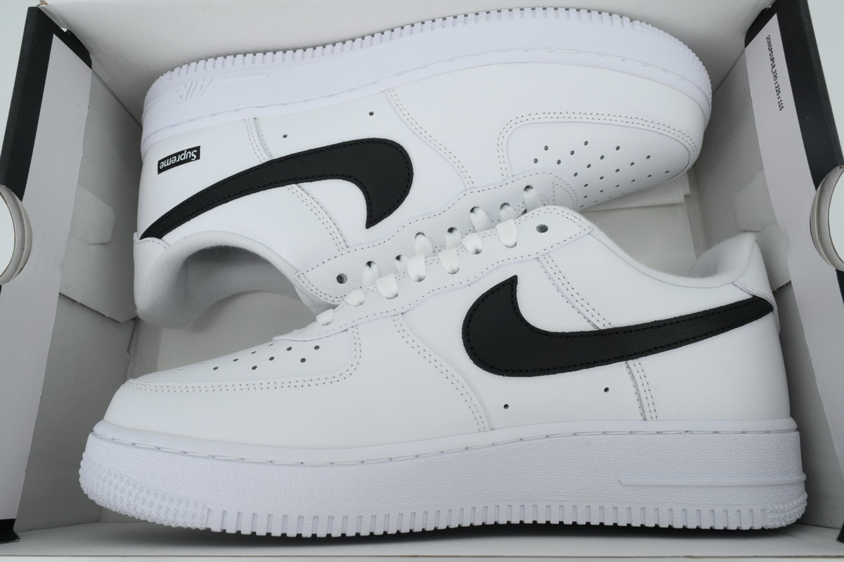 Nike Supreme x Air Force 1 Low 'Box Logo - White Black CU9225-102