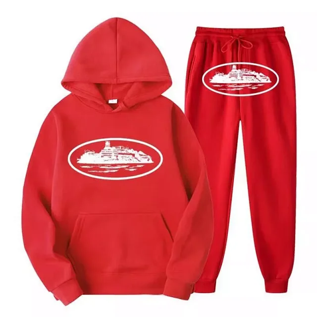 Corteiz Alcatraz Hoodies & Pants Tracksuit Black /Brown /Red White /Purple /Yellow /Blue /Beige /Orange /Red Black /Gray Set