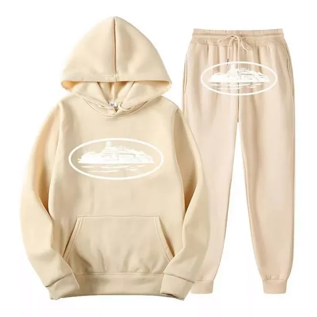 Corteiz Alcatraz Hoodies & Pants Tracksuit Black /Brown /Red White /Purple /Yellow /Blue /Beige /Orange /Red Black /Gray Set