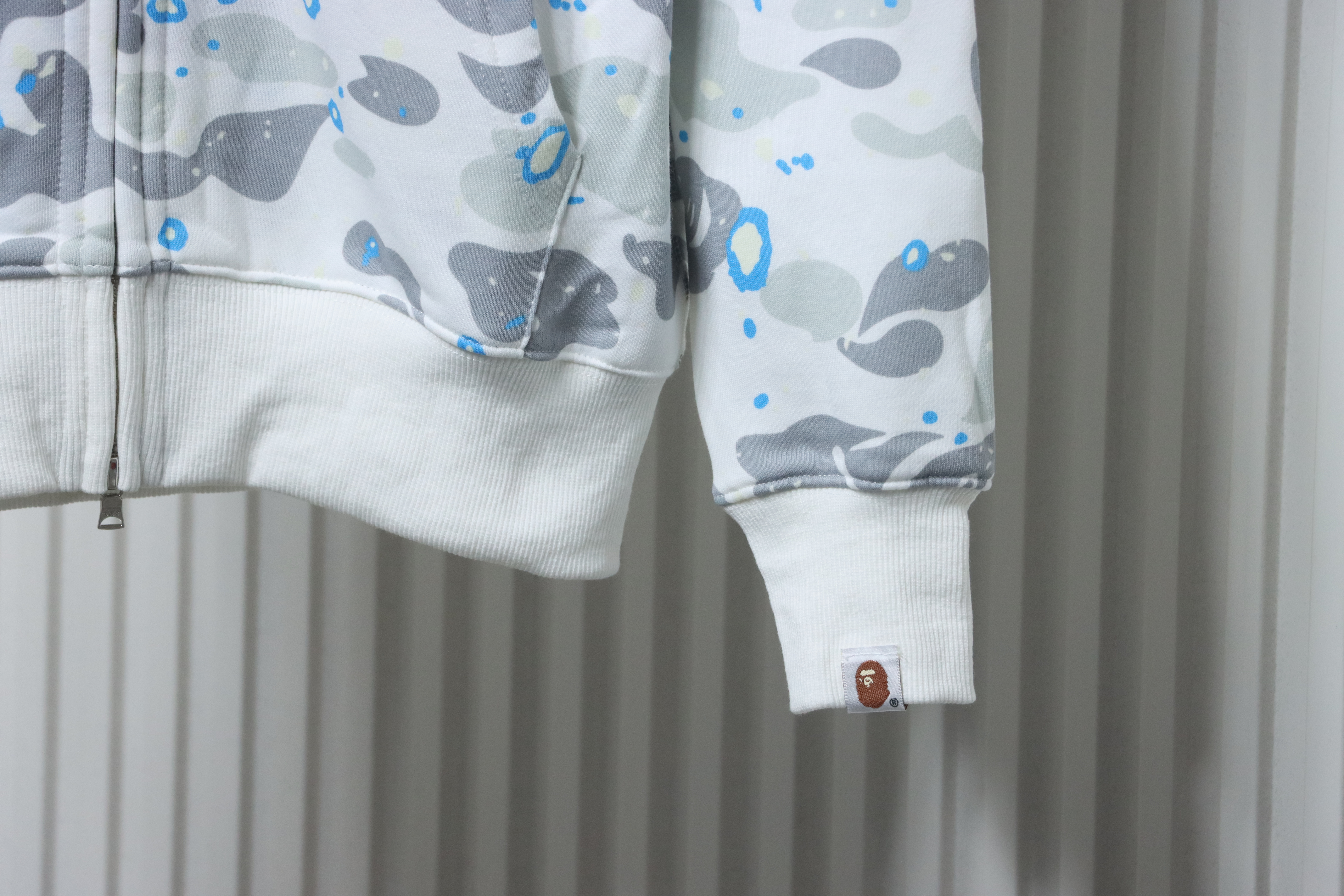 OBO BAPE Space Camo Shark Full Zip Hoodie White