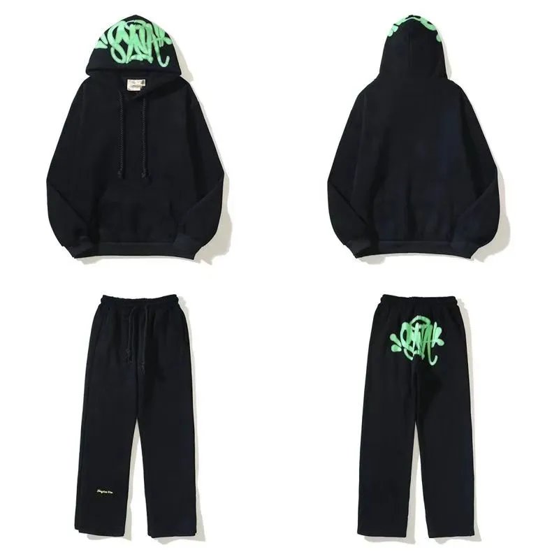 Syna World Hoodies & Pants Tracksuit Black /Dark Grey /Light Gray /Blue /Green /Red Set YZ 241203