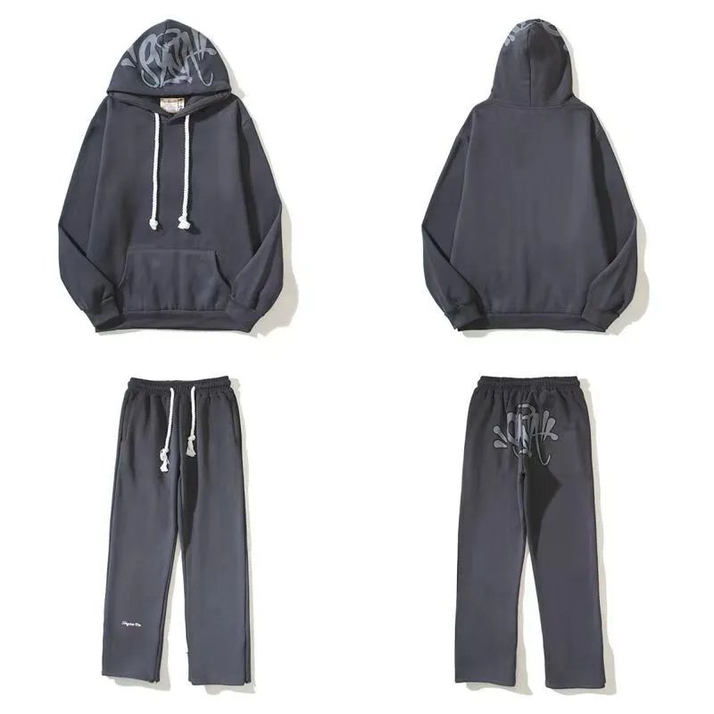 Syna World Hoodies & Pants Tracksuit Black /Dark Grey /Light Gray /Blue /Green /Red Set YZ 241203