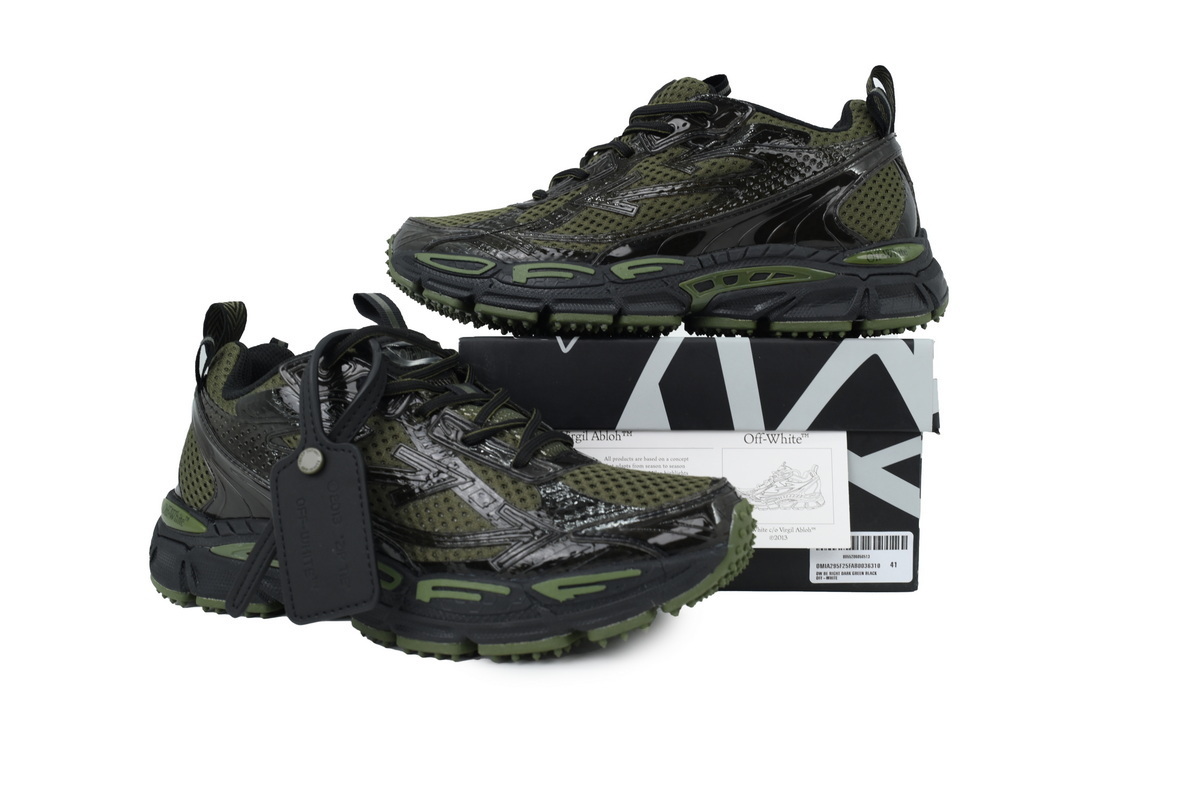 Off-White Be Right Dark Green OMIA295F25 FAB003 6310