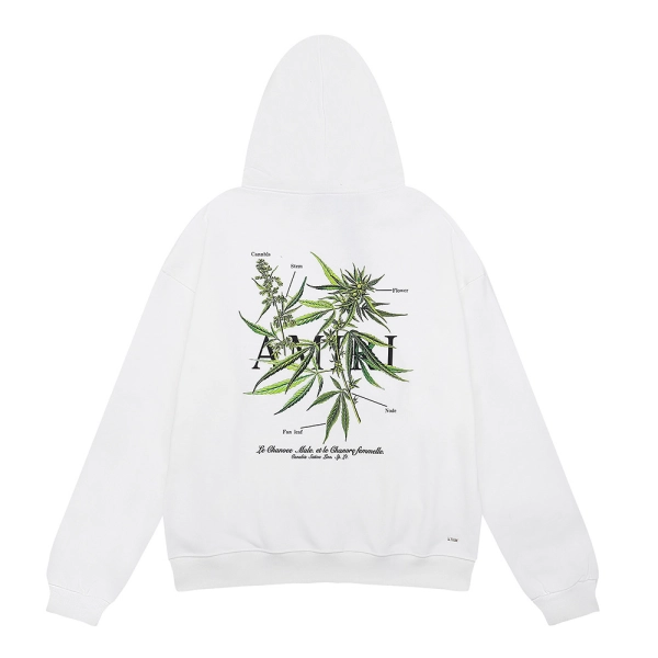 AMIRI Botanical Print Hoodie #9216 Black/White