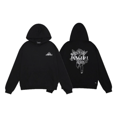 AMIRI Cupid Angel Print Hoodie #9218 Black 01