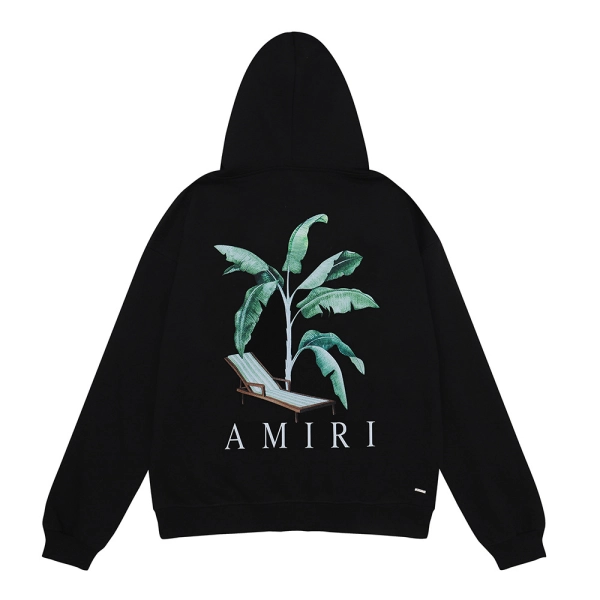 AMIRI Palm Tree Dubai Hoodie #9215 Black/White