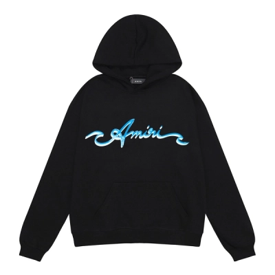 AMIRI Wave Logo Hoodie #9281 Black/White 02