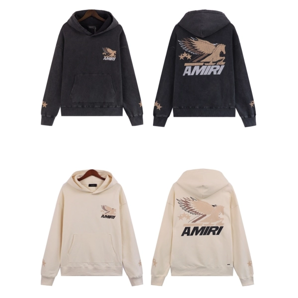 AMIRI Pegasus Hoodie #5890 Black/Apricot