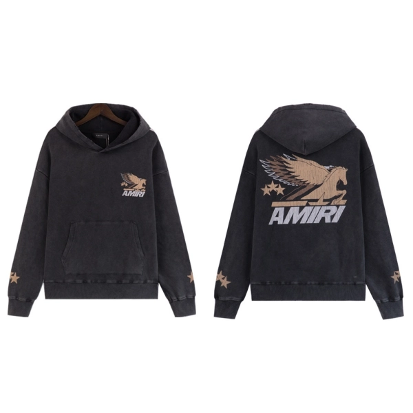AMIRI Pegasus Hoodie #5890 Black/Apricot