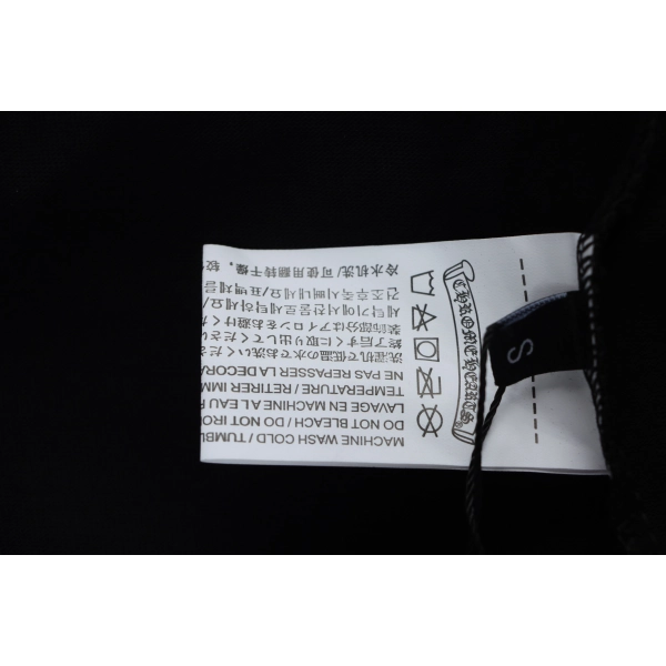 Chrome Hearts Yellow Neck Logo Sleeve T-Shirt Black