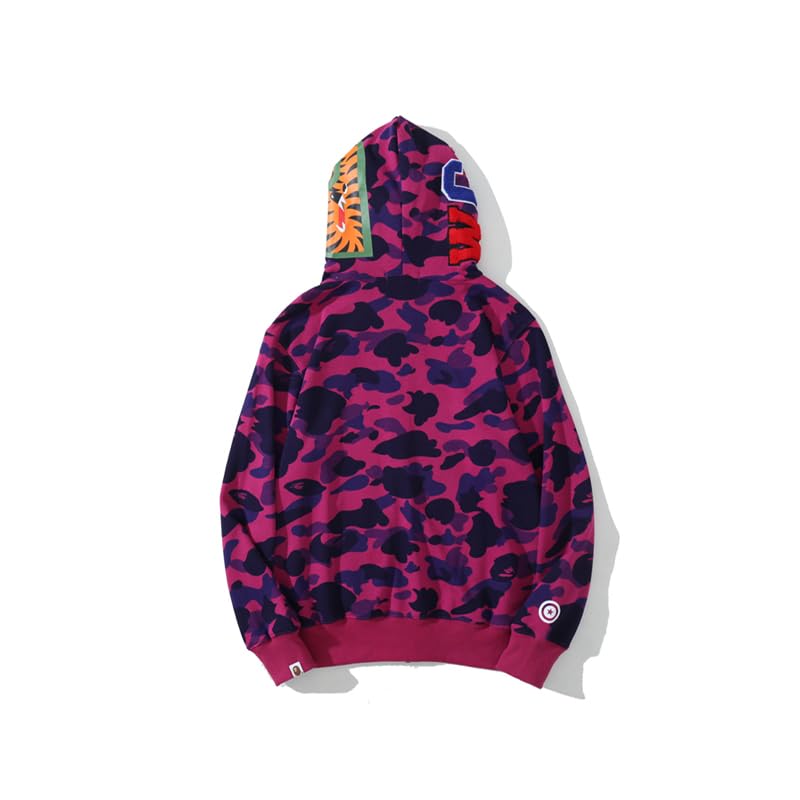 OBO  BAPE Color Camo Shark Zip Hoodie Purple