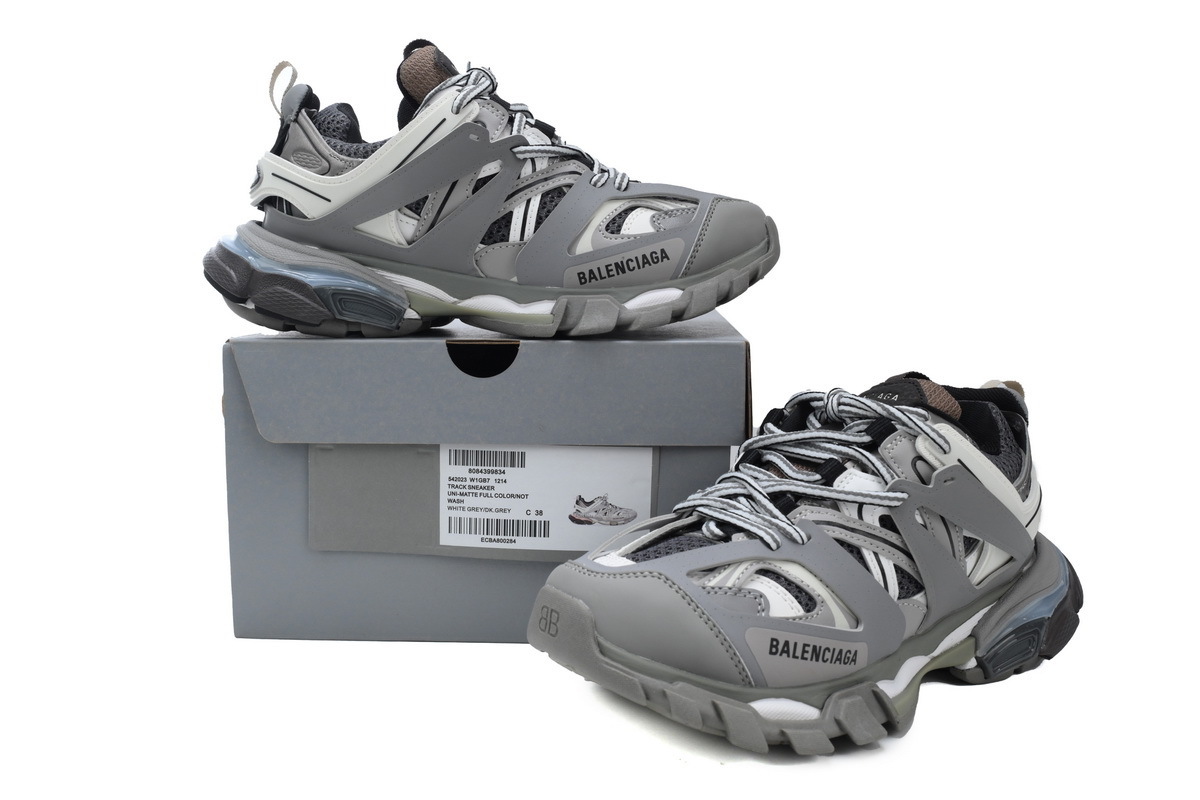 Balenciaga Track Sneaker Grey White Black (With LED)