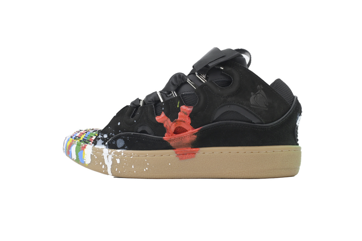 Lanvin Leather Curb x Gallery Dept Paint Drip Optical Black