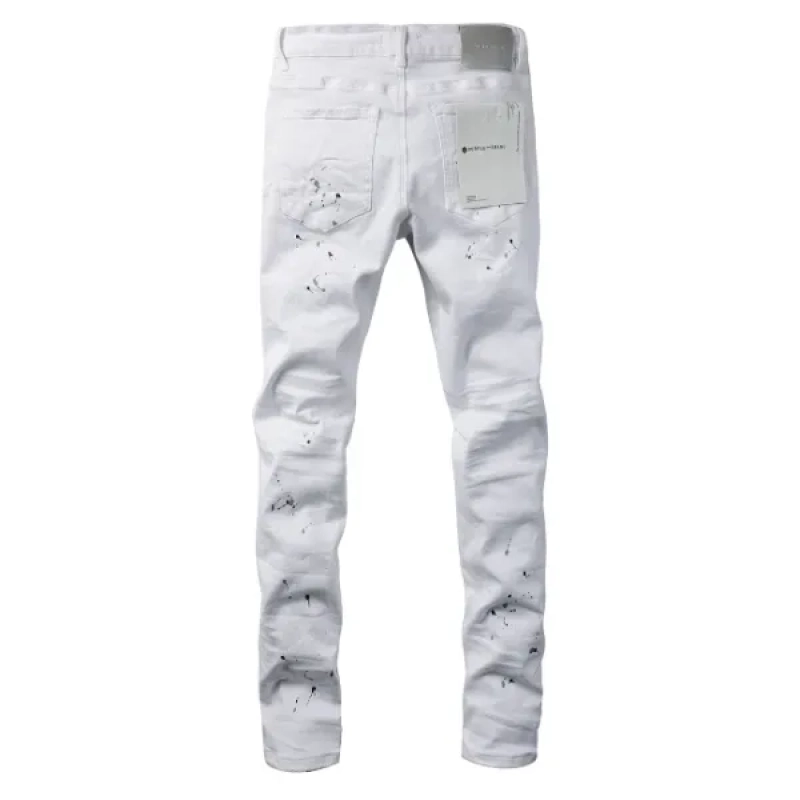 Hellstar ‘War Ready’ Long-Sleeve T-Shirt D3235 White + Purple Brand Fashion Jeans YZ072445