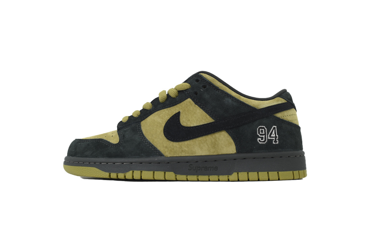 Top Version Nike Supreme x Dunk Low SB Camper Green HQ8487-300