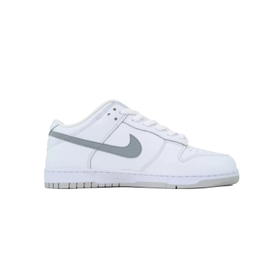 Top Version Nike Supreme x Dunk Low SB White Metallic Silver HQ8487-100  02