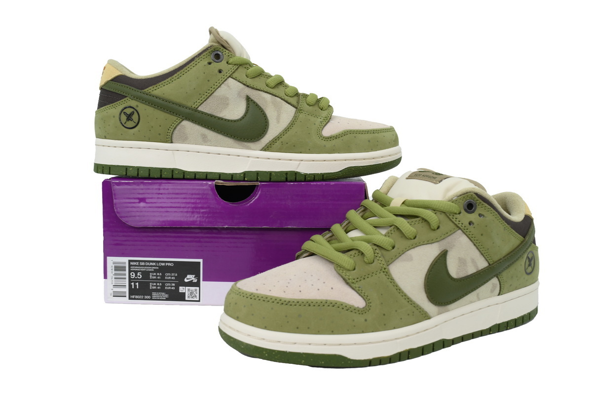 Top Version Yuto Horigome x Nike Dunk Low SB Asparagus HF8022-300