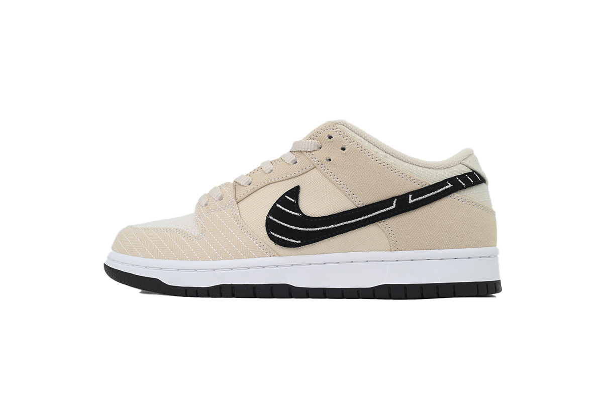 Top Version Albino & Preto × Nike SB Dunk Low Pro Pearl White FD2627-200
